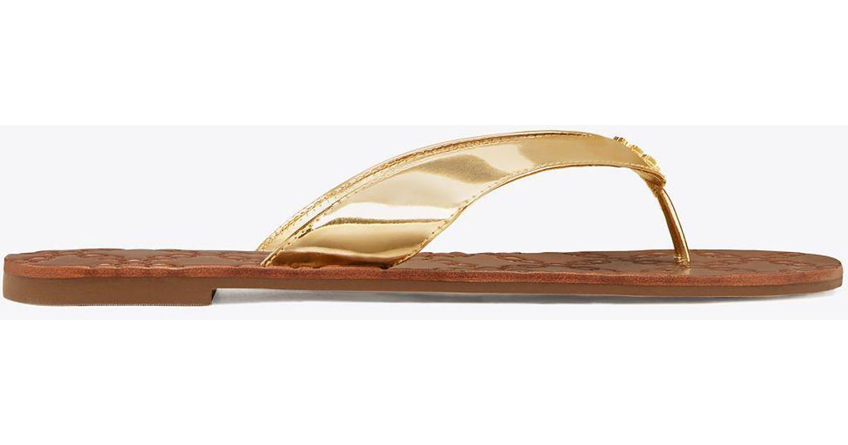 monroe metallic thong sandal