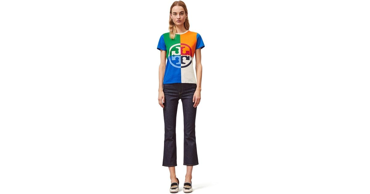 Tory burch color block shirt on sale