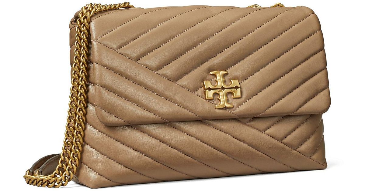 Tory Burch Leather Kira Chevron Convertible Shoulder Bag Lyst