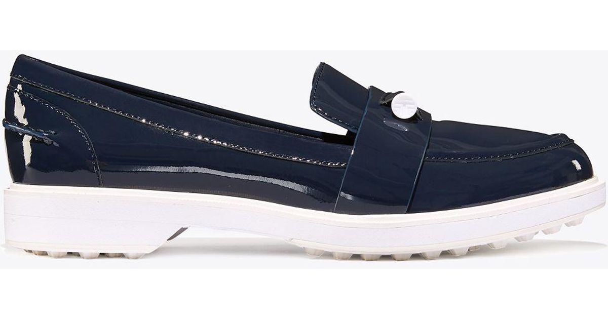 Tory Sport Leather Pocket-tee Golf Loafers in Blue - Lyst