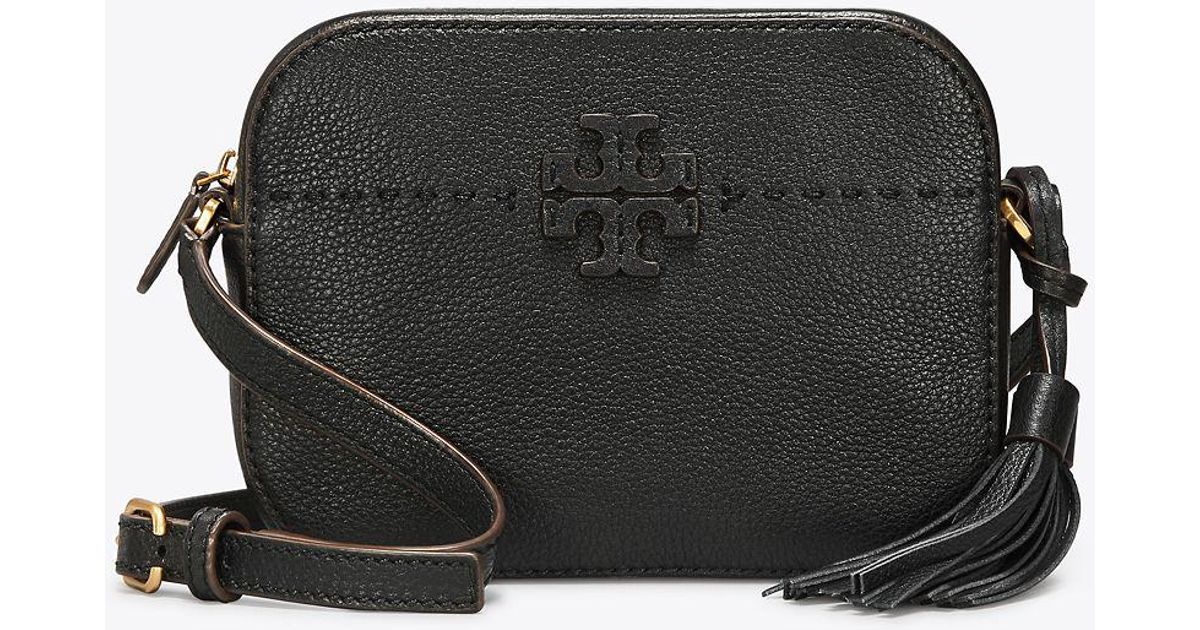 Tory Burch Leather Mcgraw Camera Bag in Black Lyst
