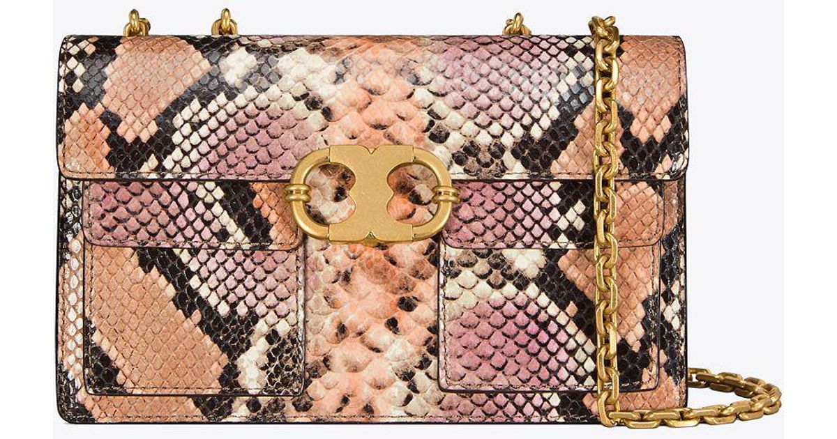 gemini link embossed small shoulder bag