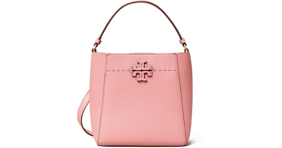 Tory Burch McGraw Pebbled Leather Camera Bag in Pink Magnolia