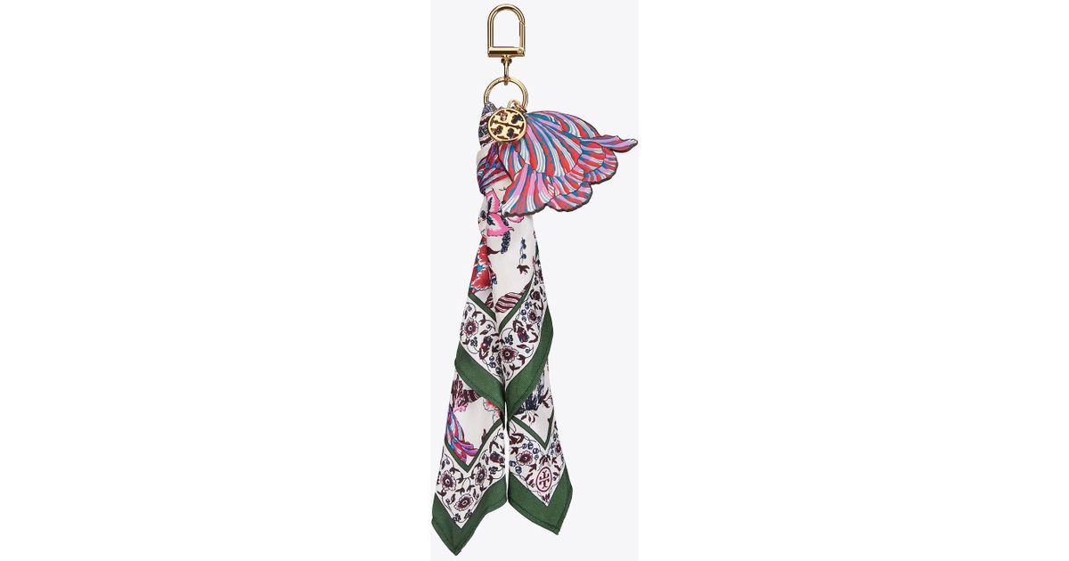 tory burch scarf keychain