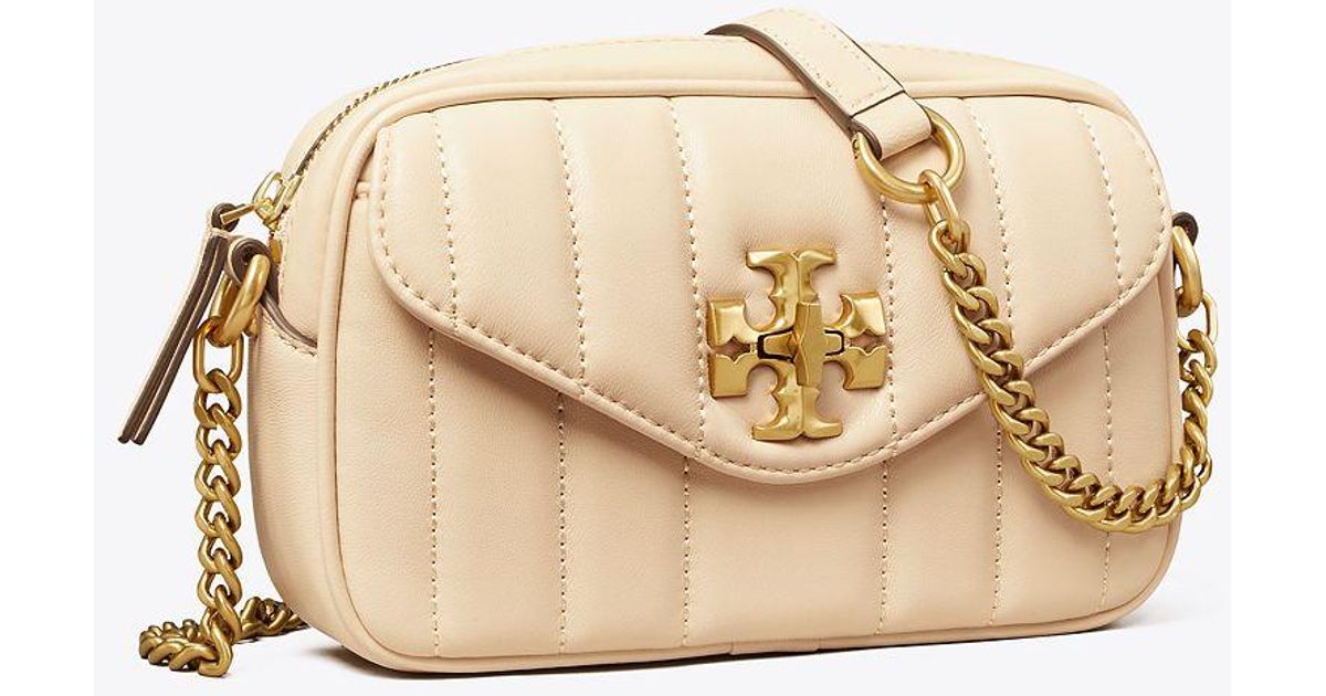 Tory Burch Leather Mini Kira Camera Bag in Natural Lyst