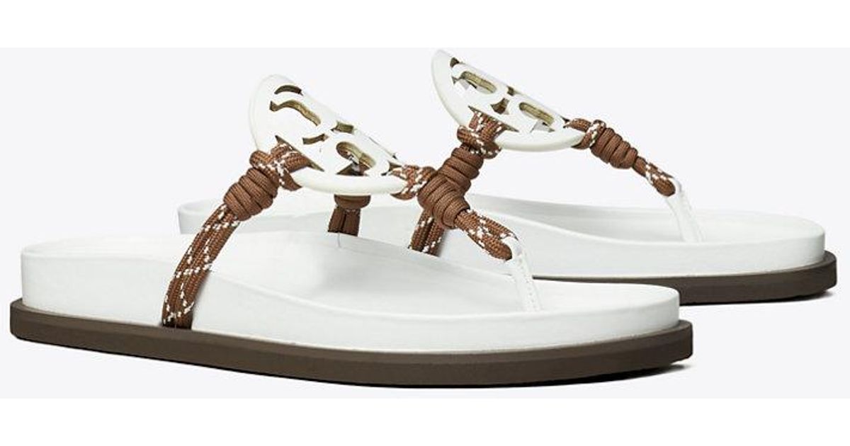 Tory Burch Miller Cloud Rope Sandal in White | Lyst Canada