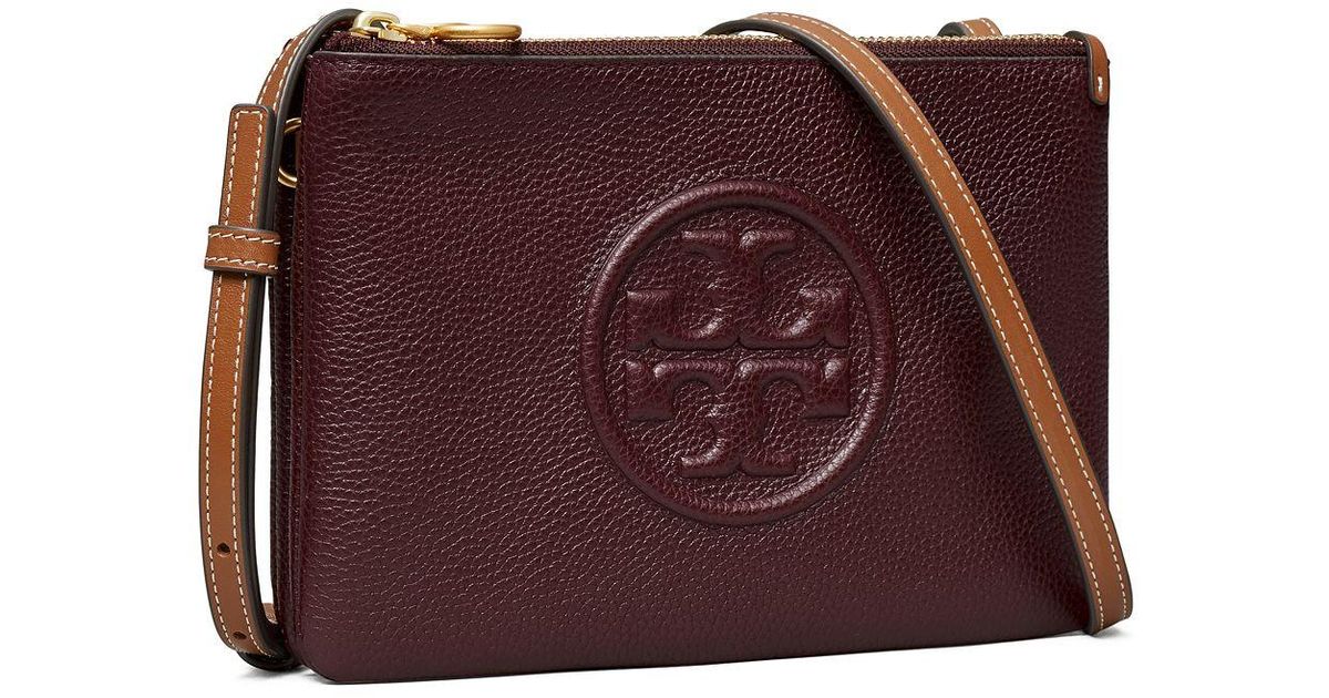 Tory Burch Leather Perry Bombe Double-zip Crossbody - Save 45% | Lyst