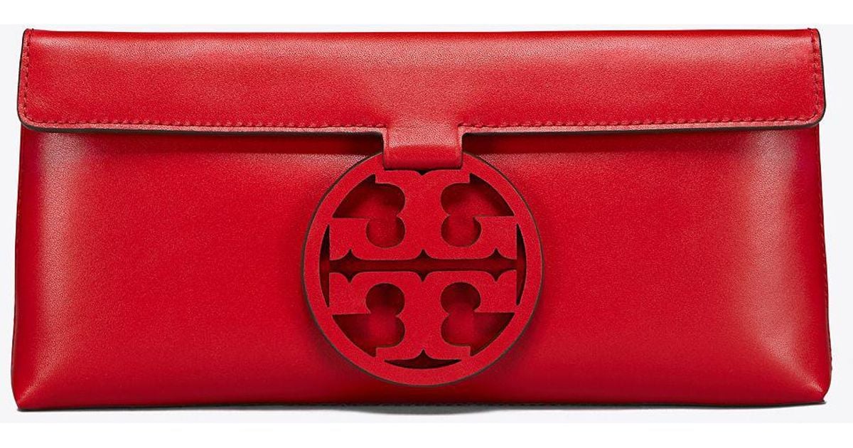tory burch clutch red