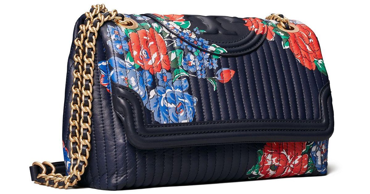 Tory Burch Leather Fleming Soft Printed Convertible Shoulder Bag in