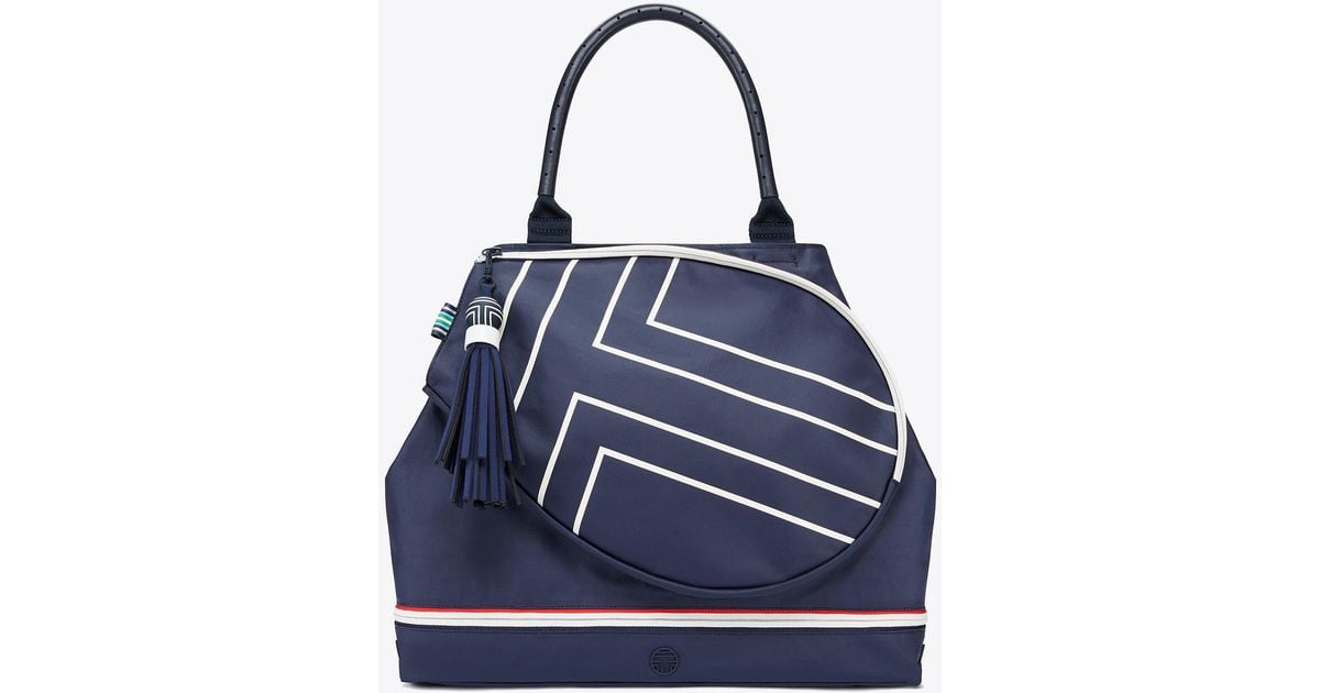 Tory Sport Tory Burch Canvas Tennis Tote in Blue | Lyst