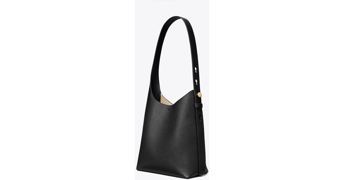 Tory Burch Small Romy Hobo Bag in Black | Lyst