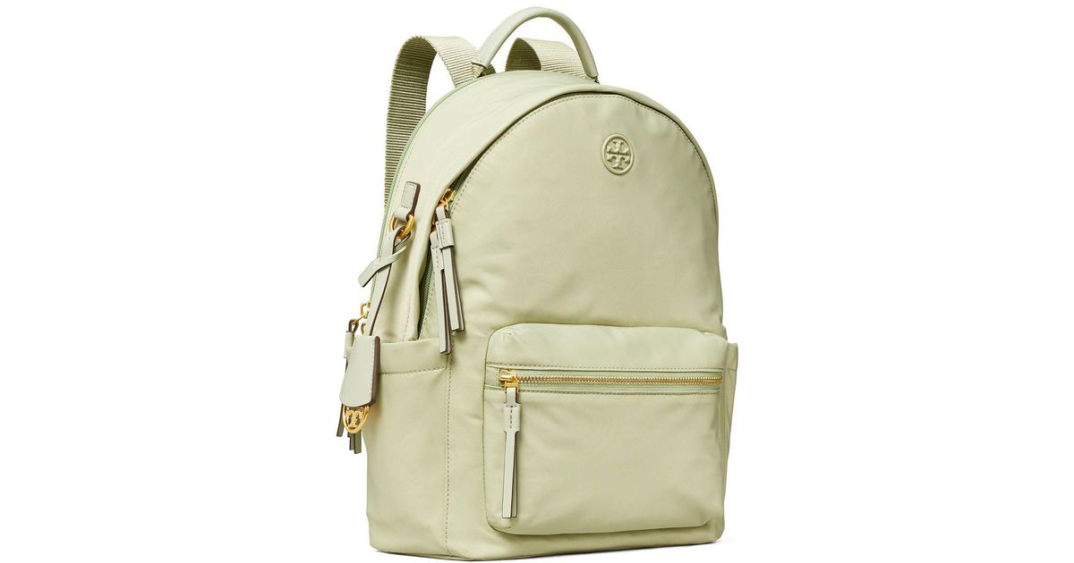 Tory Burch Synthetic Piper Nylon Zip Backpack in Green | Lyst