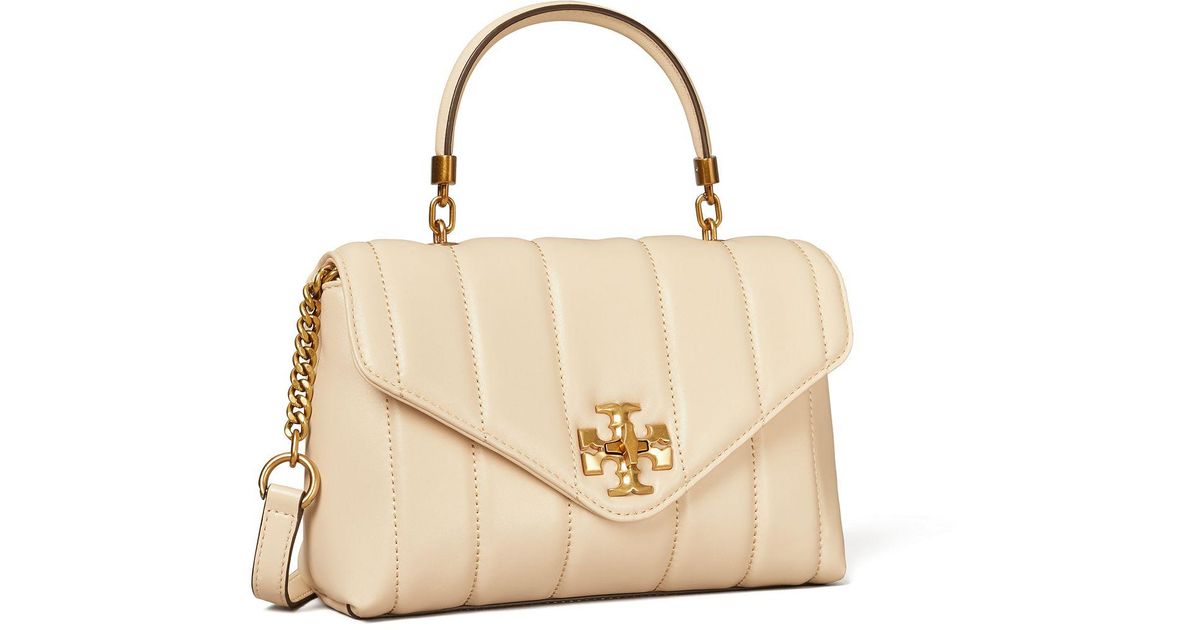 Tory Burch Leather Kira Quilted Small Satchel Lyst