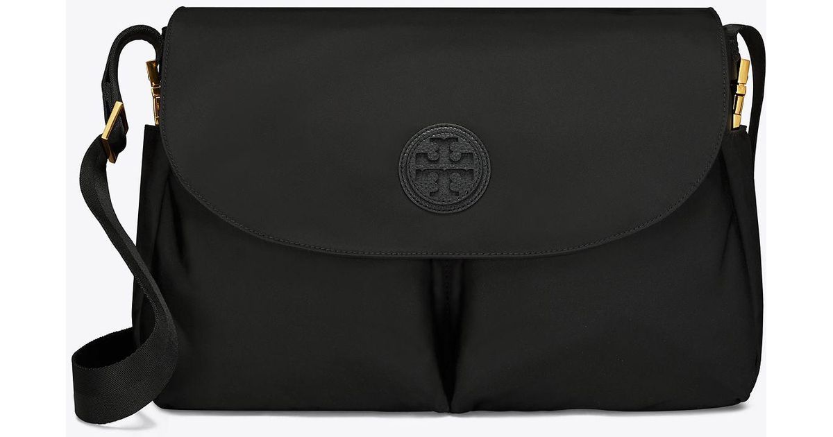 Tory Burch Black Nylon Messenger Baby Bag