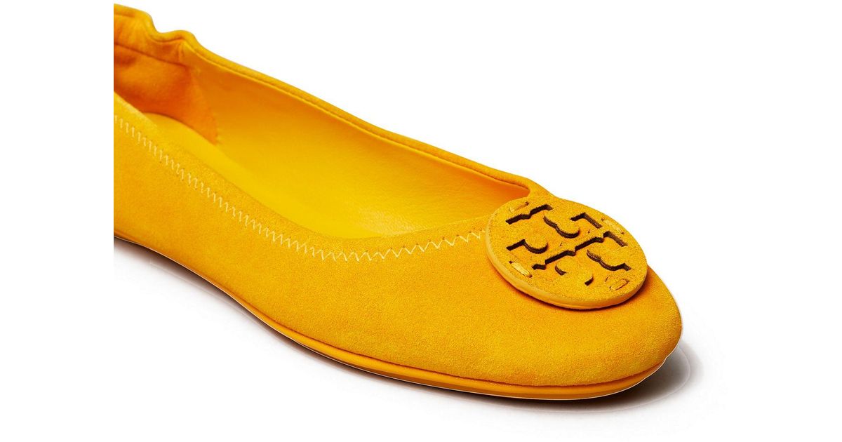 tory burch gold flat shoes