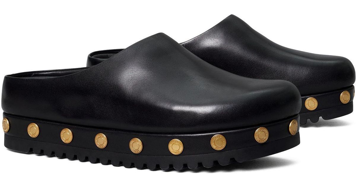 leather lug mule