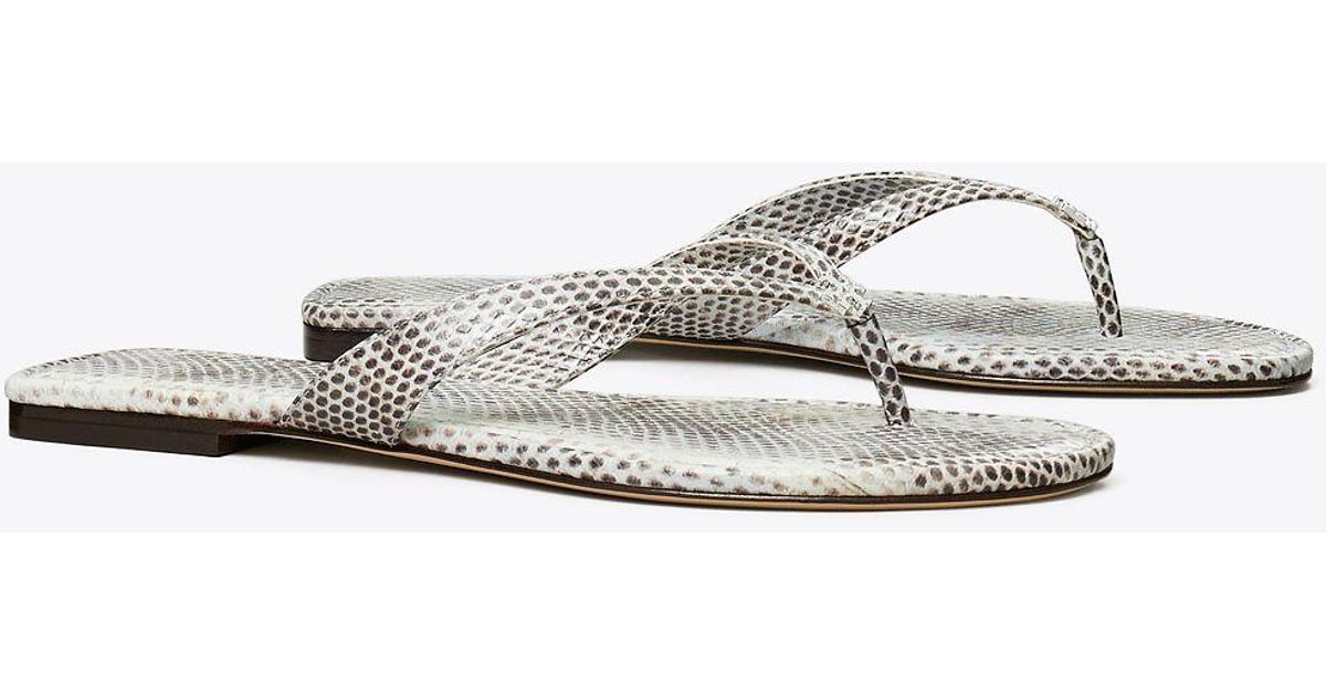 Tory burch sale flip flops snakeskin