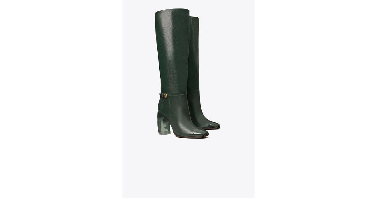 Tory Burch Banana Heel Buckle Boot in Green Lyst