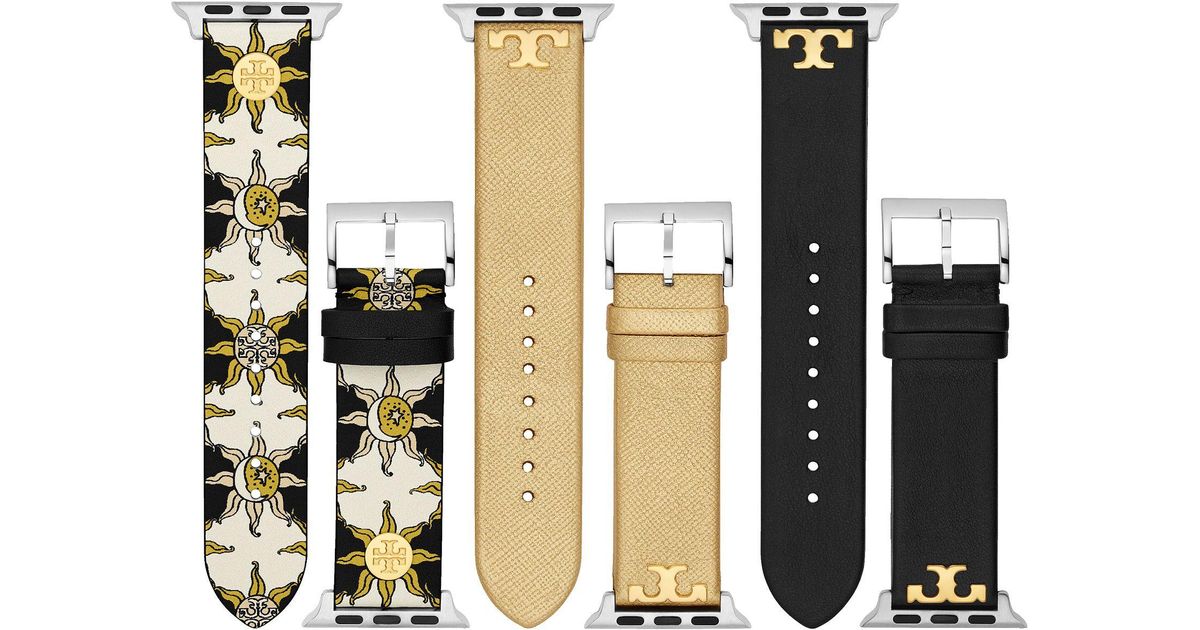 Tory Burch 3-pack Strap Set For Apple Watch, 38mm/40mm in Black | Lyst