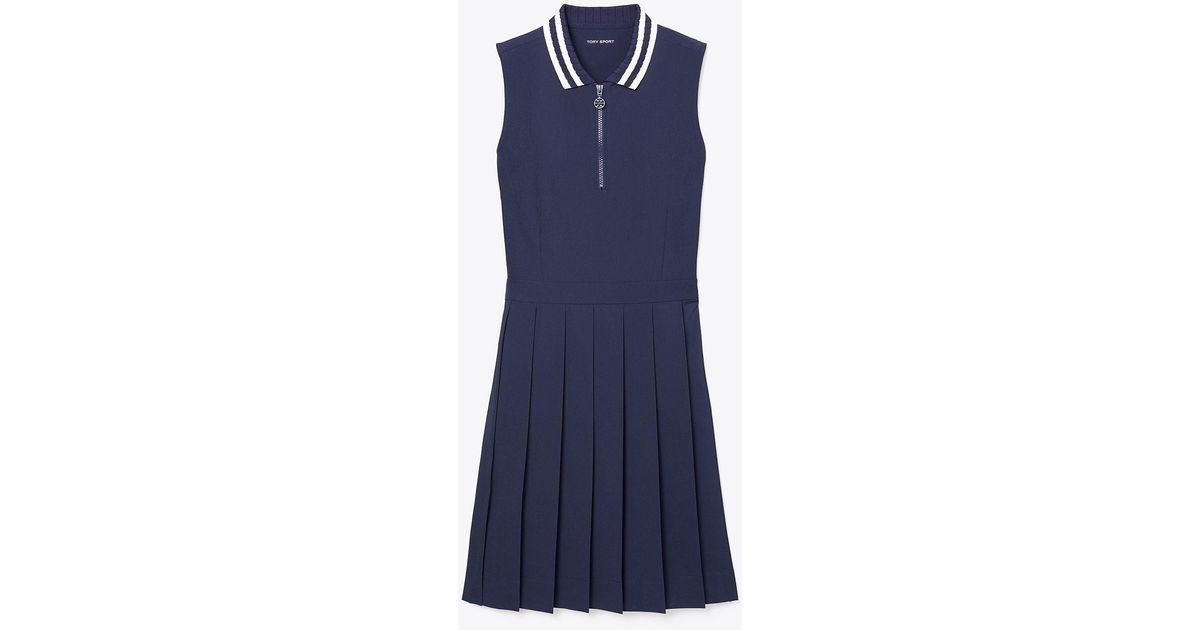 Tory Sport Tory Burch Performance Pleated Golf Dress in Blue Lyst