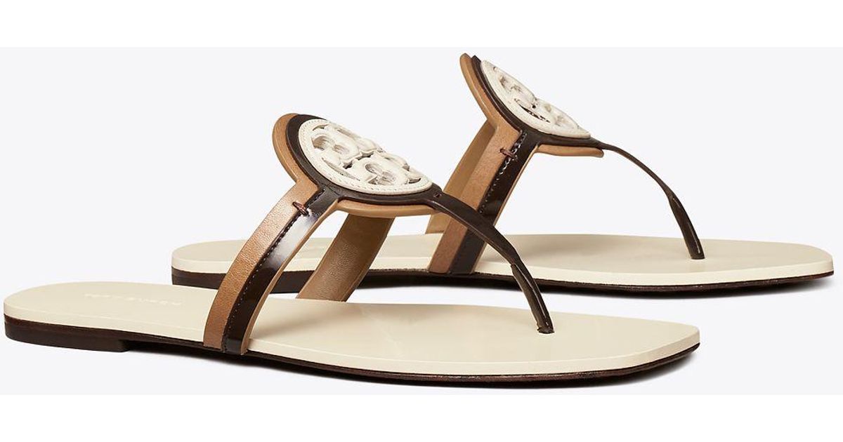 Tory Burch Leather Bombe Miller Sandal in White Lyst