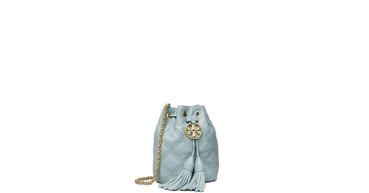 Tory Burch - Fleming for Fall Our new mini bucket bag, in the softest  leather with oversized diamond quilting Shop now