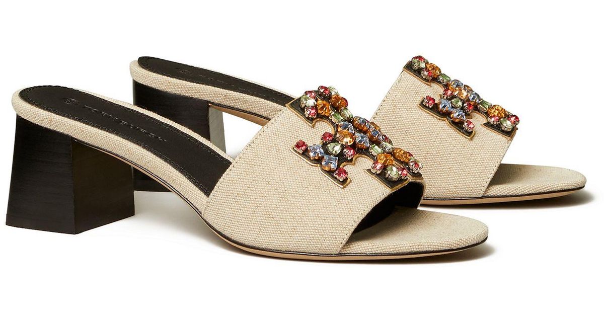 tory burch ines mid heel slide