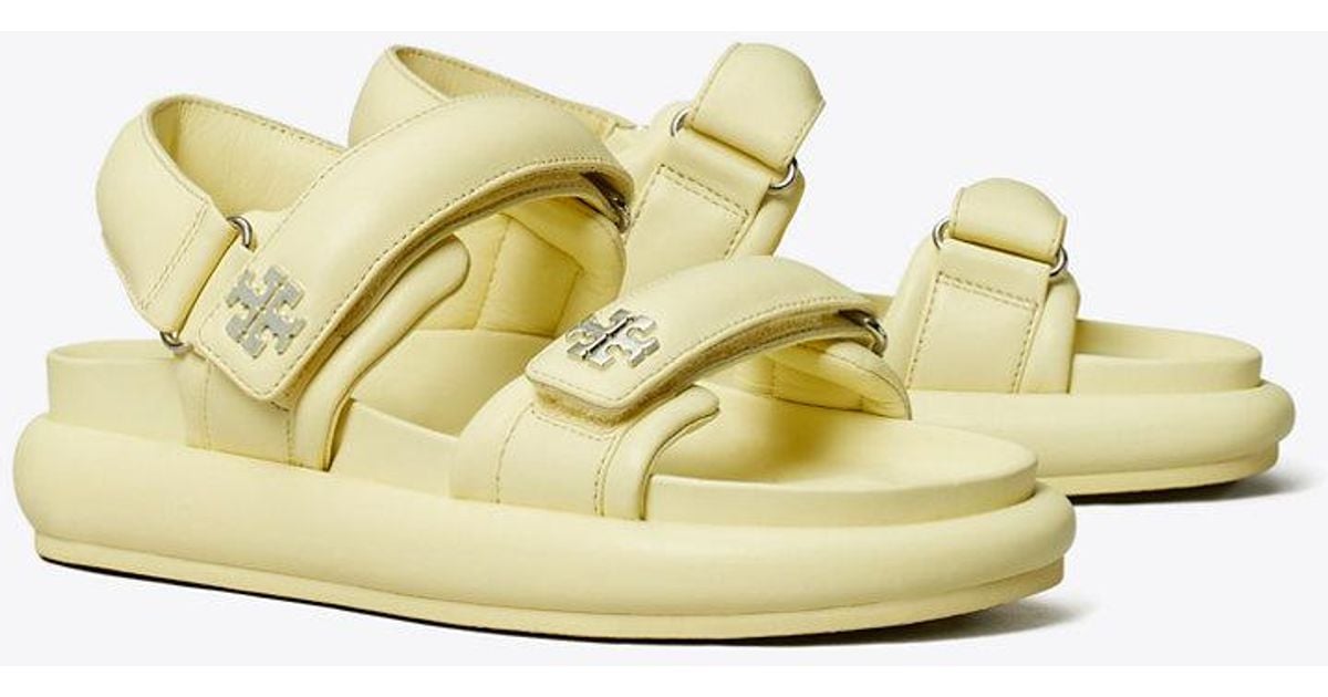 Tory Burch Tb X Bonbon Kira Burch Padded Sandal in Yellow | Lyst