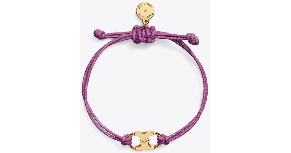 Tory Burch Silk Embrace Ambition Bracelet in Metallic Lyst