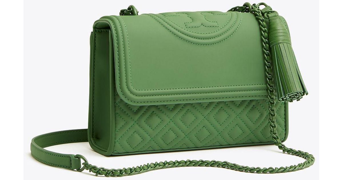 Tory Burch Fleming Matte Small Convertible Shoulder Bag in Green Lyst