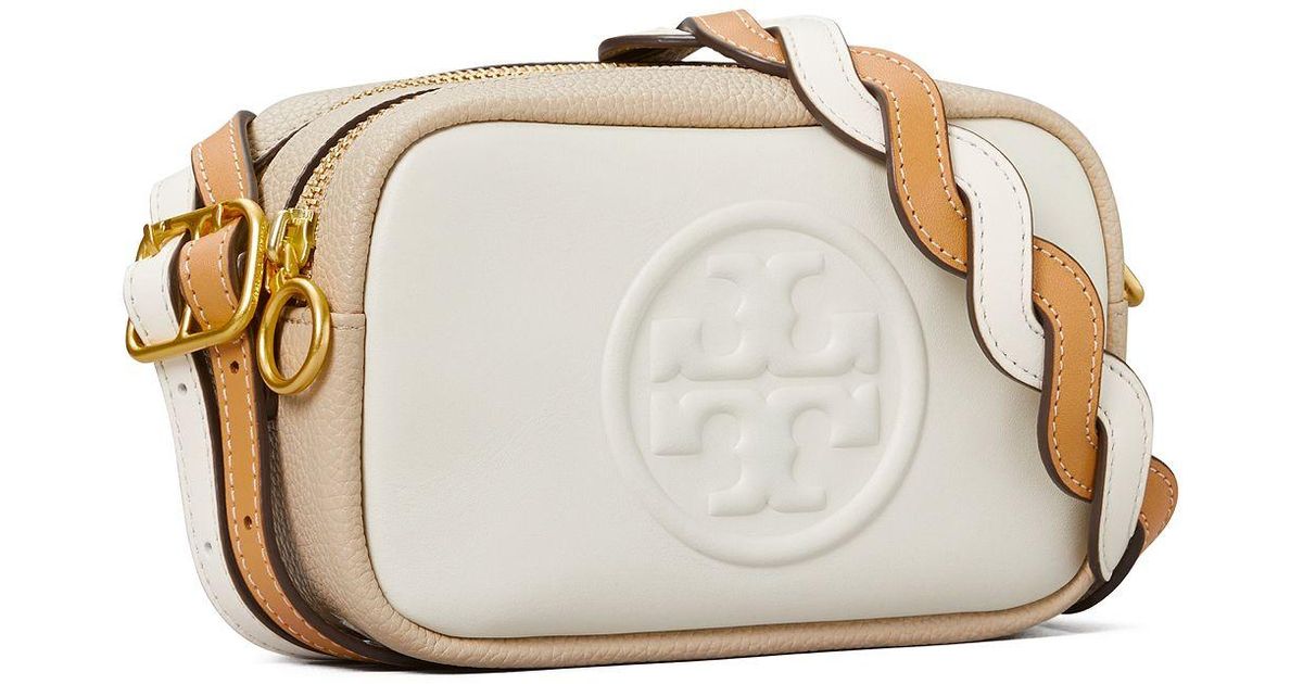 Tory Burch Leather Perry Bombe Twistedstrap Mini Bag in Natural Lyst