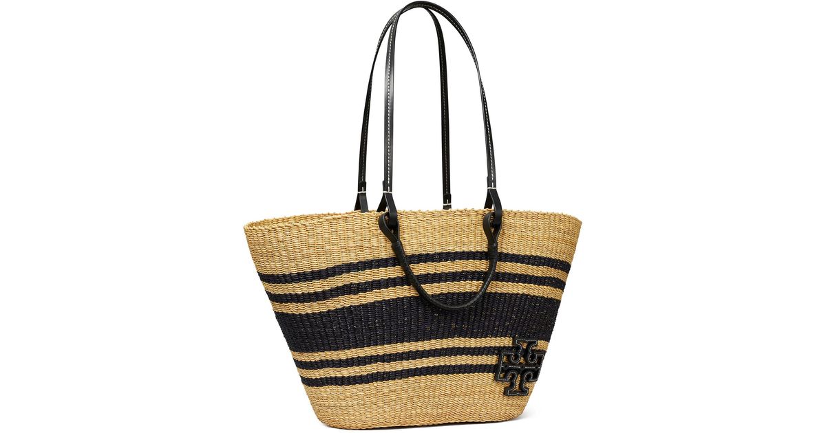 ella straw basket tote bag