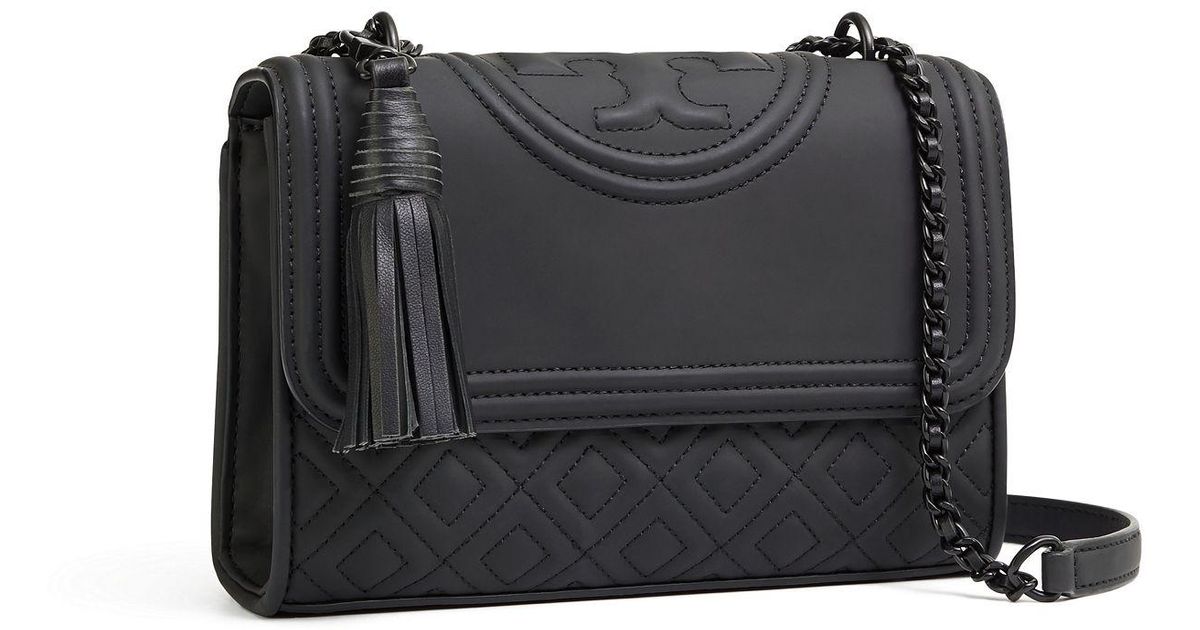 Tory Burch Fleming Matte Small Convertible Shoulder Bag in Black Lyst