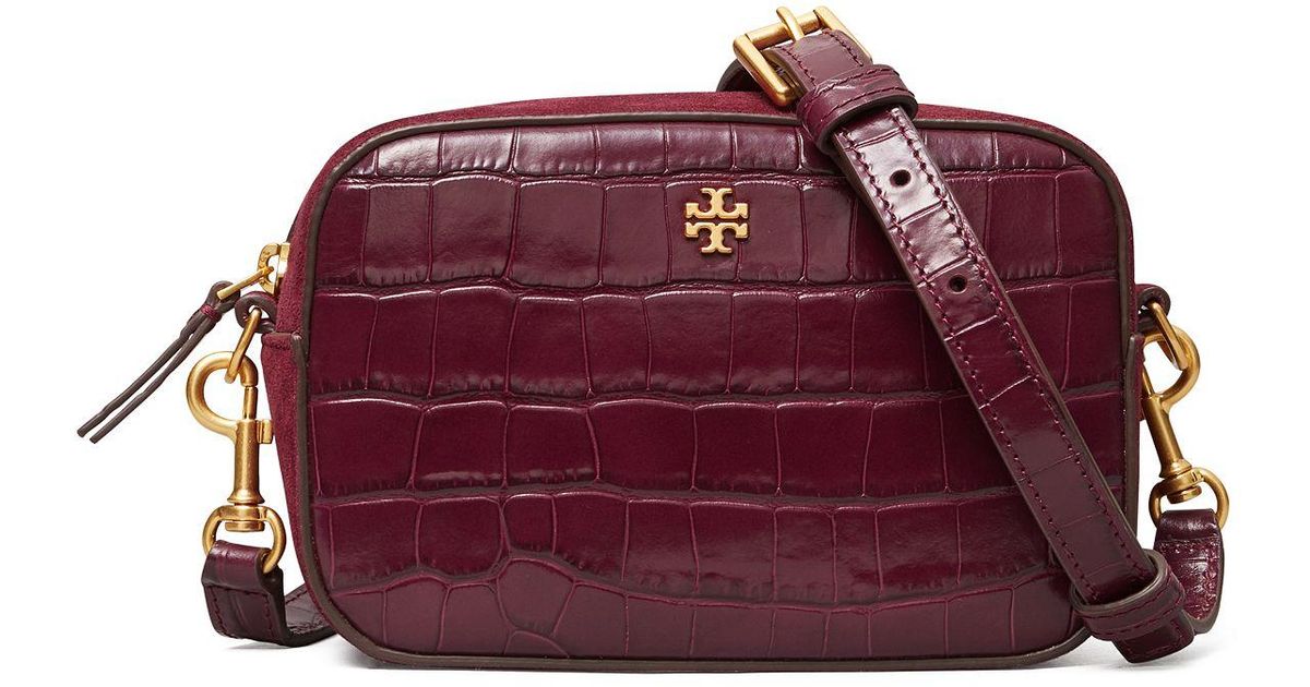 Tory Burch Blake Embossed Mini Camera Bag in Purple Lyst Canada