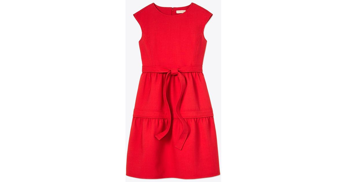 tory burch red dress