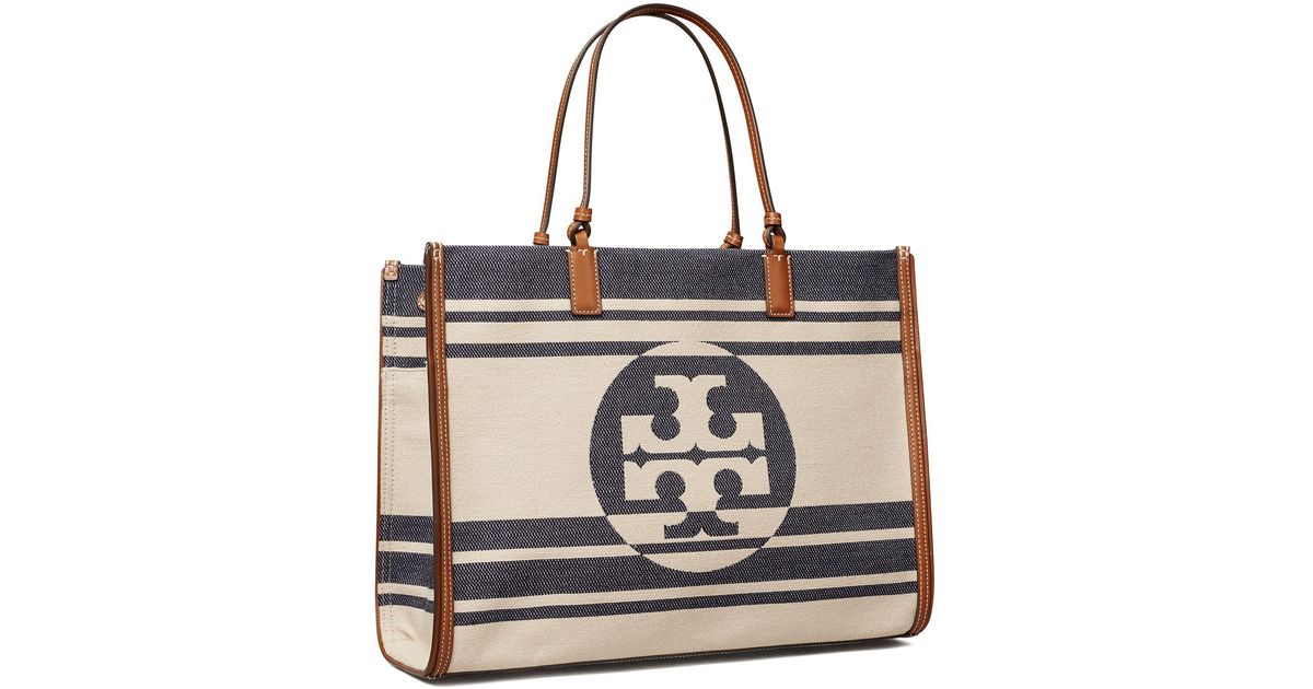 ella stripe jacquard tote bag