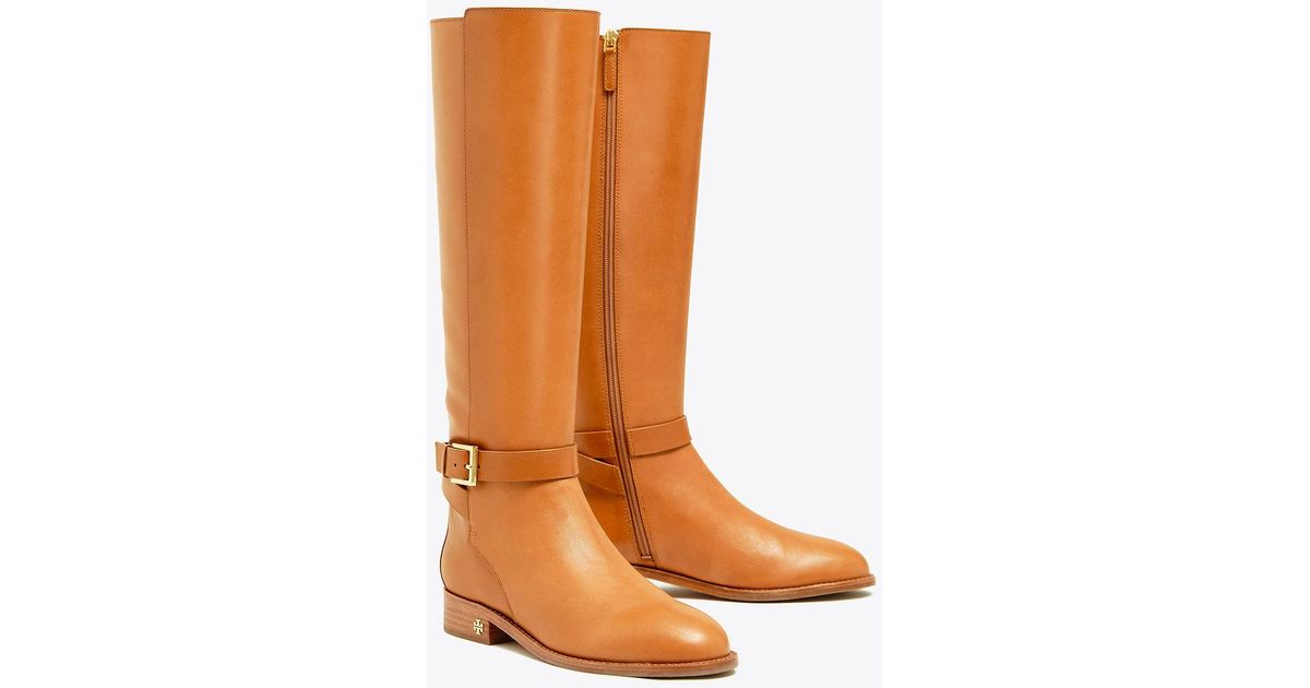 Tory Burch Leather Brooke Riding Boots in Tan (Brown) - Lyst