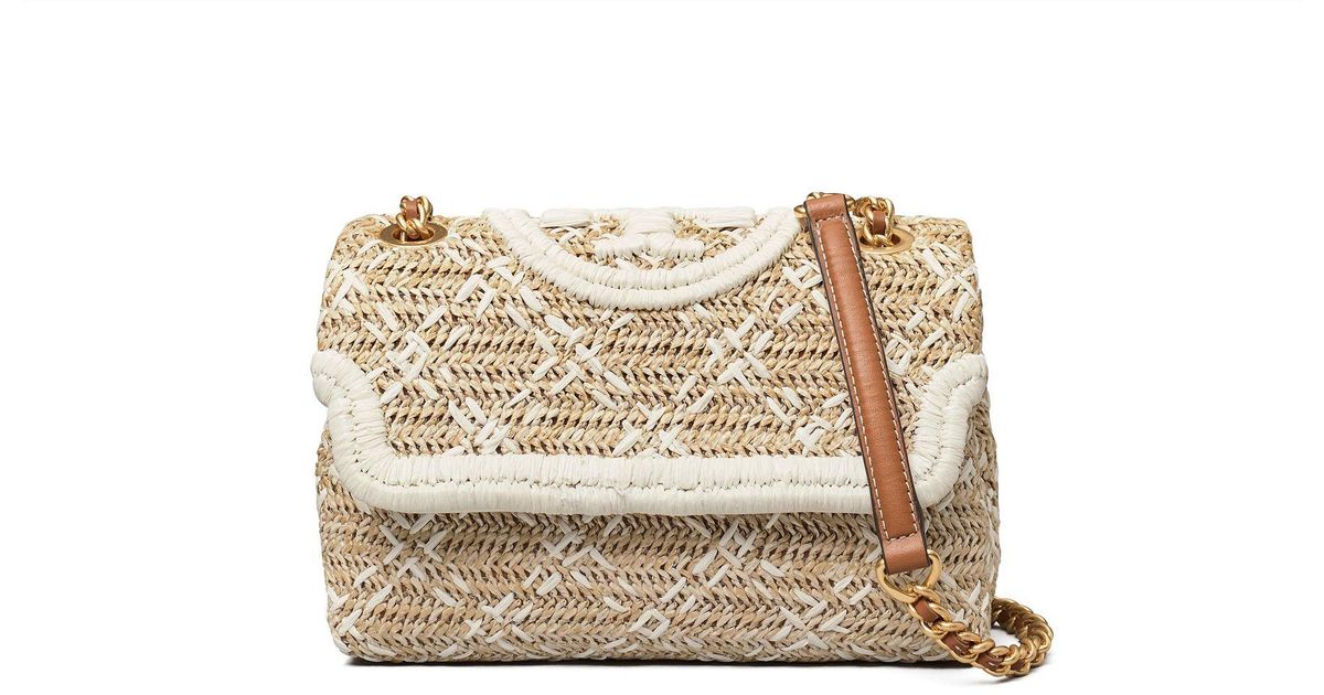 Tory Burch Fleming Soft Straw Convertible Shoulder Bag - ShopStyle