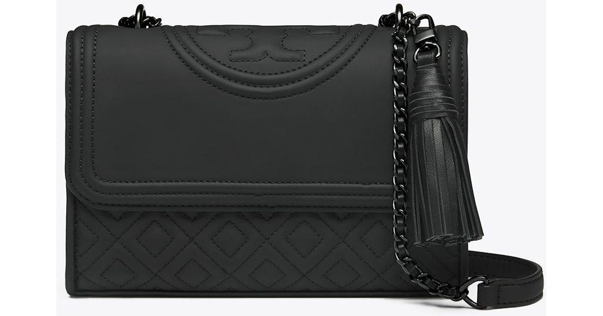 Tory Burch Fleming Matte Small Convertible Shoulder Bag in Black Lyst