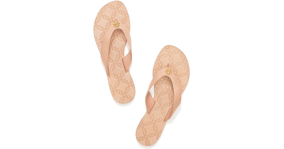 Tory Burch Leather Monroe Thong Sandals 