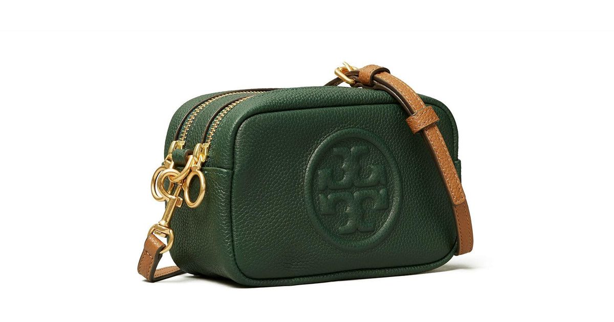 Tory Burch Perry Bombe Mini Bag in Green | Lyst