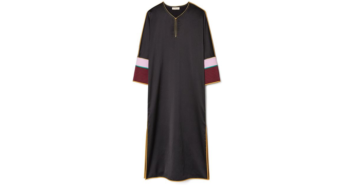 Tory Burch Satin Trapunto Tunic Dress 