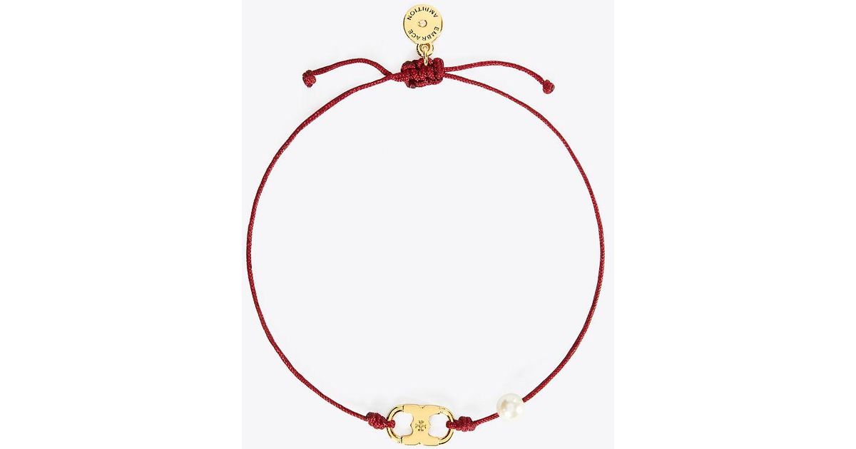 Tory burch red outlet string bracelet