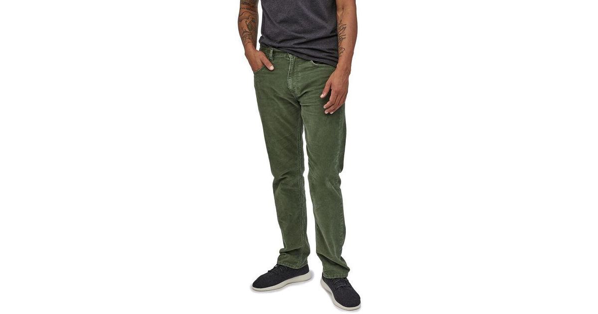 Patagonia Cotton Straight Fit Cords Regular Industrial Green W/industrial  Green for Men - Lyst