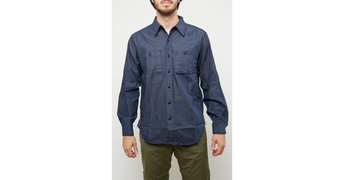 engineered garments denim shirt