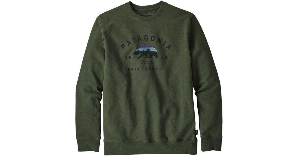 patagonia men's arched fitz roy bear uprisal crew sweatshirt