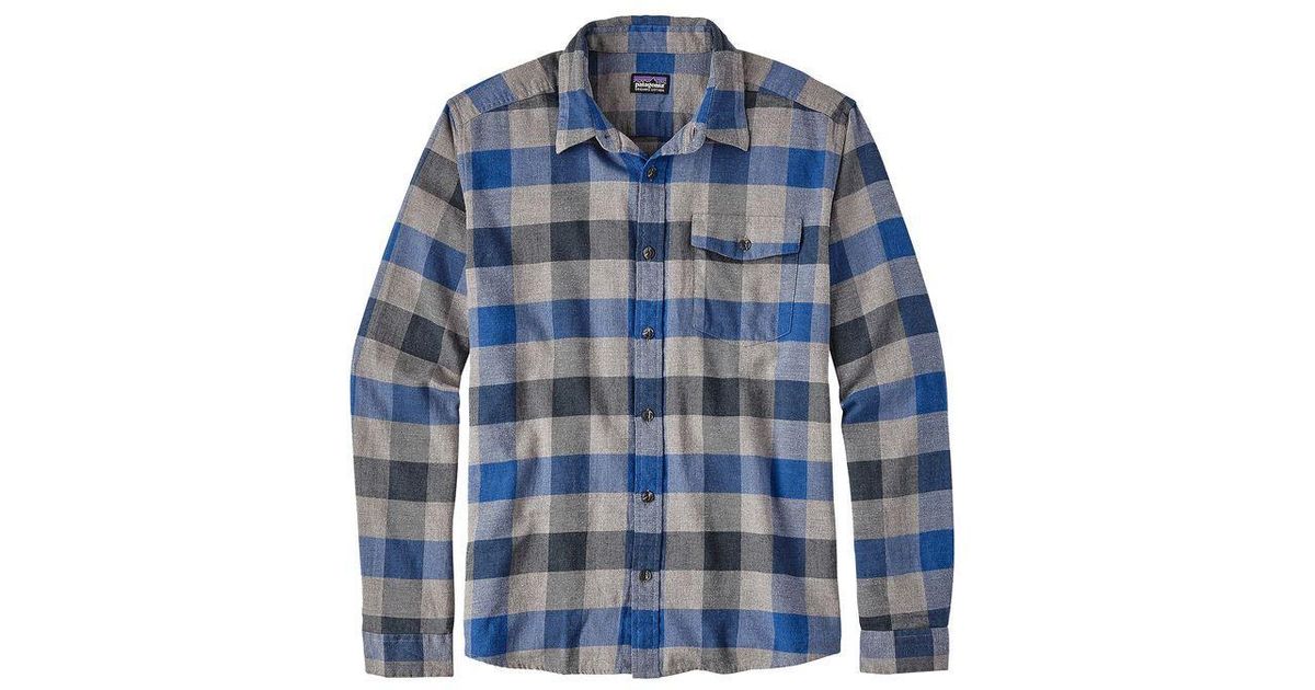 patagonia fjord flannel blue