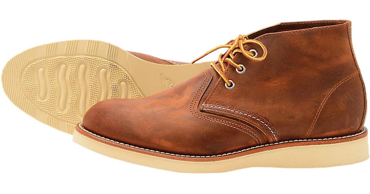 red wing work chukka copper