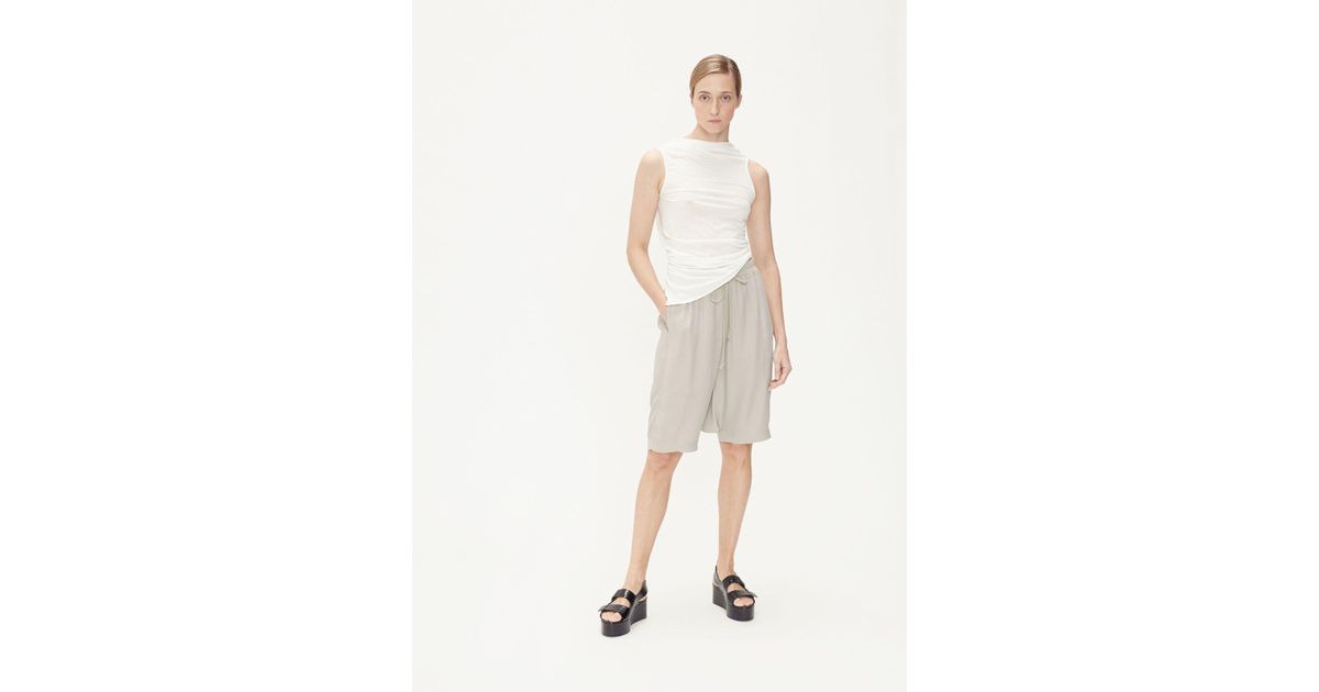 Rick Owens Lilies Synthetic Backless Drape Top In White Lyst