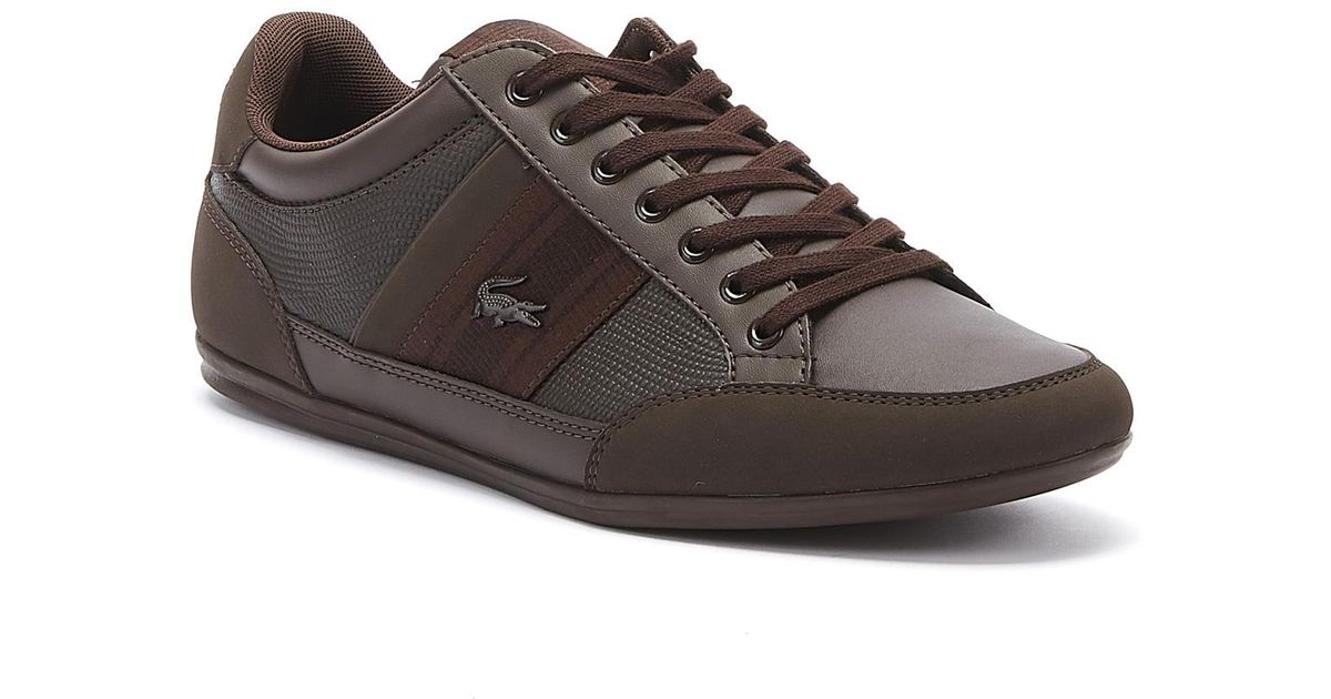 Lacoste Leather Chaymon 419 1 Mens Brown Trainers for Men - Lyst